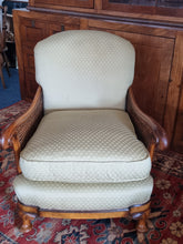 Load image into Gallery viewer, Early 20thC Art Deco Mahogany and Cane Bergere Chair