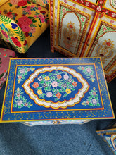 Load image into Gallery viewer, Hand Painted Cabinet/Cupboard Blue Floral