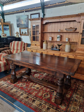 Load image into Gallery viewer, Oak Refectory Table Country Kitchen Farmhouse Table Dining Table