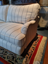 Load image into Gallery viewer, Arundel Sofa In A Lovely Stripe Fabric With Matching Foot Stool - Charlotte Rose Interiors