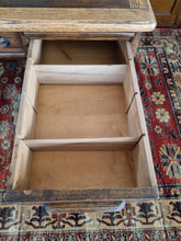 Load image into Gallery viewer, Oak Twin Pedestal Desk With Brown Leather Insert Early 20th Century
