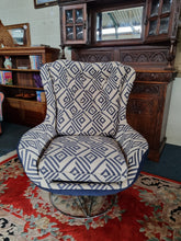 Load image into Gallery viewer, Mid Century Swivel Ascent Armchair, On Chromium Plated Tubular Base