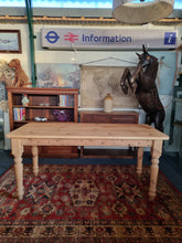 Load image into Gallery viewer, Farmhouse Kitchen Scrub Top Pine Dining Table