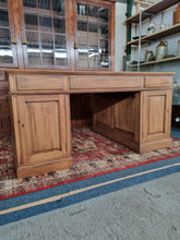 Load image into Gallery viewer, Antique Oak Partner's Desk Early 20th Century