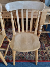 Load image into Gallery viewer, Pine Farmhouse Scrub Top Kitchen Dining Table & Eight Dining Chairs