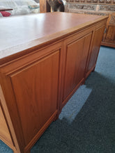 Load image into Gallery viewer, Oak Twin Pedestal Writing Desk