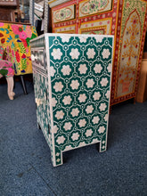 Load image into Gallery viewer, Green Bone Inlay Nightstand Bedside Cabinet
