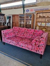 Load image into Gallery viewer, Large Velvet Sofa Upholstered In A Bird Of Paradise Velvet Fabric