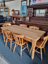 Load image into Gallery viewer, Vintage Pine Farmhouse Scrub Top Dining/Kitchen Table