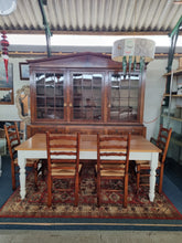 Load image into Gallery viewer, Oak Farmhouse Kitchen Dining Table With Drawer