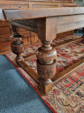 Load image into Gallery viewer, Oak Refectory Dining Table Farmhouse Kitchen Country House Table