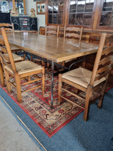 Load image into Gallery viewer, Oak Planked Top Dining Table