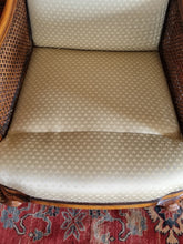 Load image into Gallery viewer, Early 20thC Art Deco Mahogany and Cane Bergere Chair