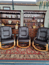 Load image into Gallery viewer, Recliner Swivel Chair And Footstool