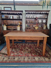 Load image into Gallery viewer, Vintage Oak Farmhouse Kitchen Dining Table