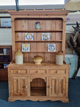 Load image into Gallery viewer, Vintage Pine Dresser With Drawers & Cupboards