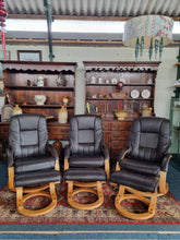 Load image into Gallery viewer, Recliner Swivel Chair And Footstool