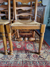 Load image into Gallery viewer, Ladderback Dining Chairs In Ash & Oak Set Of Eight