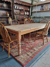 Load image into Gallery viewer, Farmhouse Pine Scrub Top Kitchen Dining Table