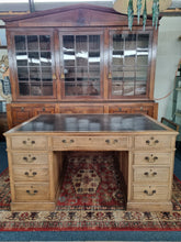 Load image into Gallery viewer, Antique Oak Partner's Desk Early 20th Century