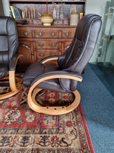 Load image into Gallery viewer, Recliner Swivel Chair And Footstool