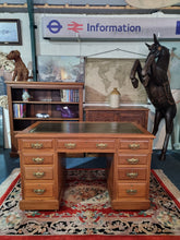 Load image into Gallery viewer, Victorian Mahogany Twin Pedestal Desk