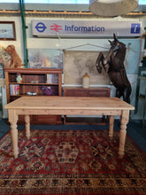 Load image into Gallery viewer, Farmhouse Kitchen Scrub Top Pine Dining Table