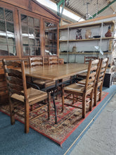 Load image into Gallery viewer, Oak Planked Top Dining Table