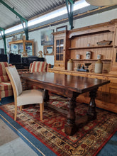 Load image into Gallery viewer, Oak Refectory Table Country Kitchen Farmhouse Table Dining Table