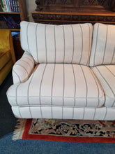 Load image into Gallery viewer, Arundel Sofa In A Lovely Stripe Fabric With Matching Foot Stool - Charlotte Rose Interiors