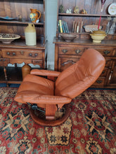 Load image into Gallery viewer, Stressless Ekornes Reclining Leather Chair & Footstool