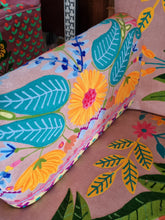 Load image into Gallery viewer, Armchair Upholstered With Decorative Hand Crewel Work Of Flowers
