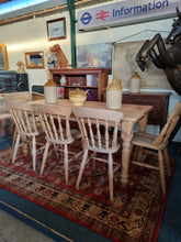 Load image into Gallery viewer, Farmhouse Kitchen Scrub Top Pine Dining Table