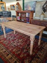 Load image into Gallery viewer, Farmhouse Kitchen Scrub Top Pine Dining Table