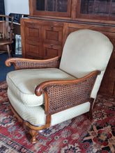Load image into Gallery viewer, Early 20thC Art Deco Mahogany and Cane Bergere Chair