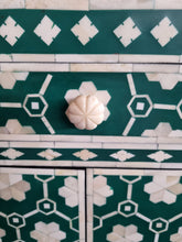 Load image into Gallery viewer, Green Bone Inlay Nightstand Bedside Cabinet