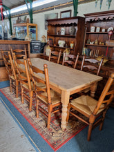 Load image into Gallery viewer, Farmhouse Pine Scrub Top Kitchen Dining Table
