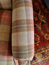 Load image into Gallery viewer, Wing Back Arm Chair In A Tartan Fabric