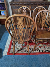 Load image into Gallery viewer, Set Of Six Beech And Elm Windsor Chairs 4+2 - Charlotte Rose Interiors