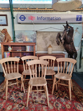 Load image into Gallery viewer, Farmhouse Country Pine Kitchen Dining Chairs