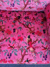 Load image into Gallery viewer, Large Velvet Sofa Upholstered In A Bird Of Paradise Velvet Fabric