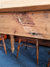Load image into Gallery viewer, Vintage Farmhouse Scrub Top Pine Dining Table With A Drawer At Each End - Charlotte Rose Interiors