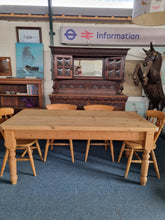 Load image into Gallery viewer, Vintage Pine Farmhouse Scrub Top Dining/Kitchen Table