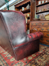 Load image into Gallery viewer, Vintage Highback Three Seater Chesterfield Sofa In Leather
