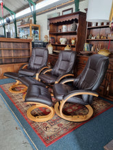 Load image into Gallery viewer, Recliner Swivel Chair And Footstool