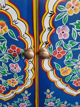 Load image into Gallery viewer, Hand Painted Cabinet/Cupboard Blue Floral