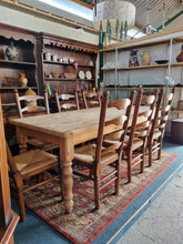 Load image into Gallery viewer, Farmhouse Pine Scrub Top Kitchen Dining Table