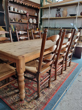 Load image into Gallery viewer, Farmhouse Pine Scrub Top Kitchen Dining Table