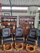 Load image into Gallery viewer, Recliner Swivel Chair And Footstool