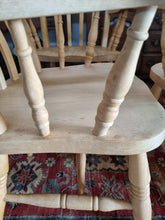 Load image into Gallery viewer, Beech Carver Dining/Kitchen Chairs Set Of Four